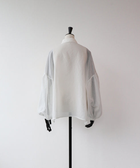 リボンディテール・シアーシャツ