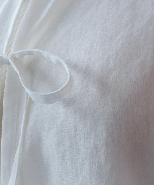 リボンディテール・シアーシャツ