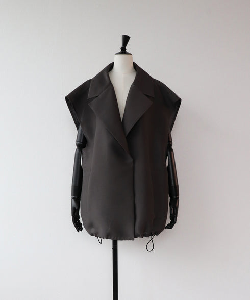 Wオーガンジィ・ボリュームテーラードジレ