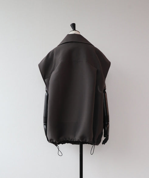 Wオーガンジィ・ボリュームテーラードジレ