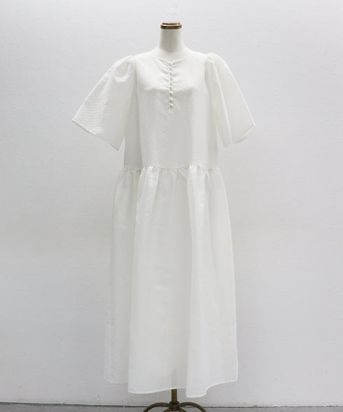 ポルカドット・ボリュームギャザーワンピース