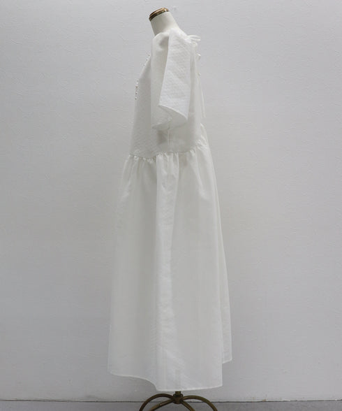 ポルカドット・ボリュームギャザーワンピース