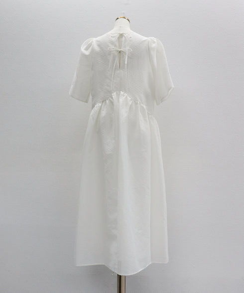 ポルカドット・ボリュームギャザーワンピース