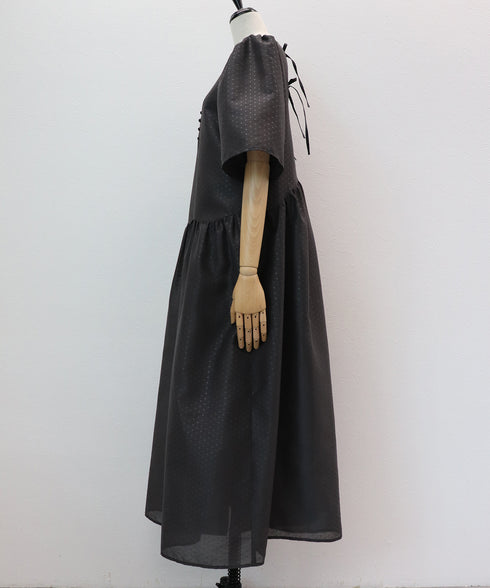 ポルカドット・ボリュームギャザーワンピース