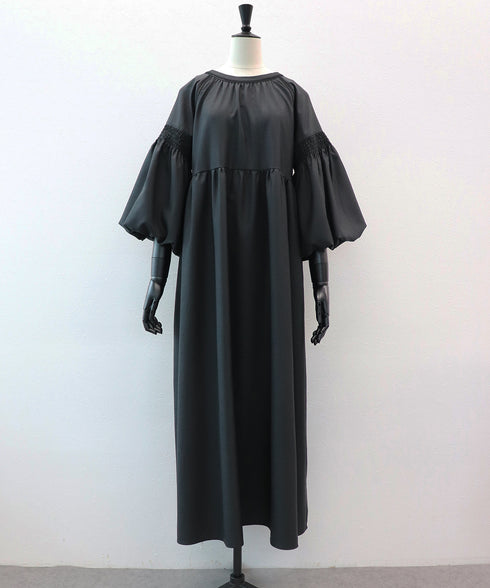 【新色追加】ランタンスリーブ・ティアードワンピース