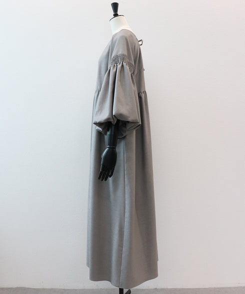 【新色追加】ランタンスリーブ・ティアードワンピース