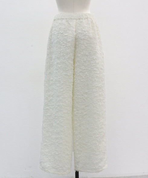 ロングシャギージャカードパンツ