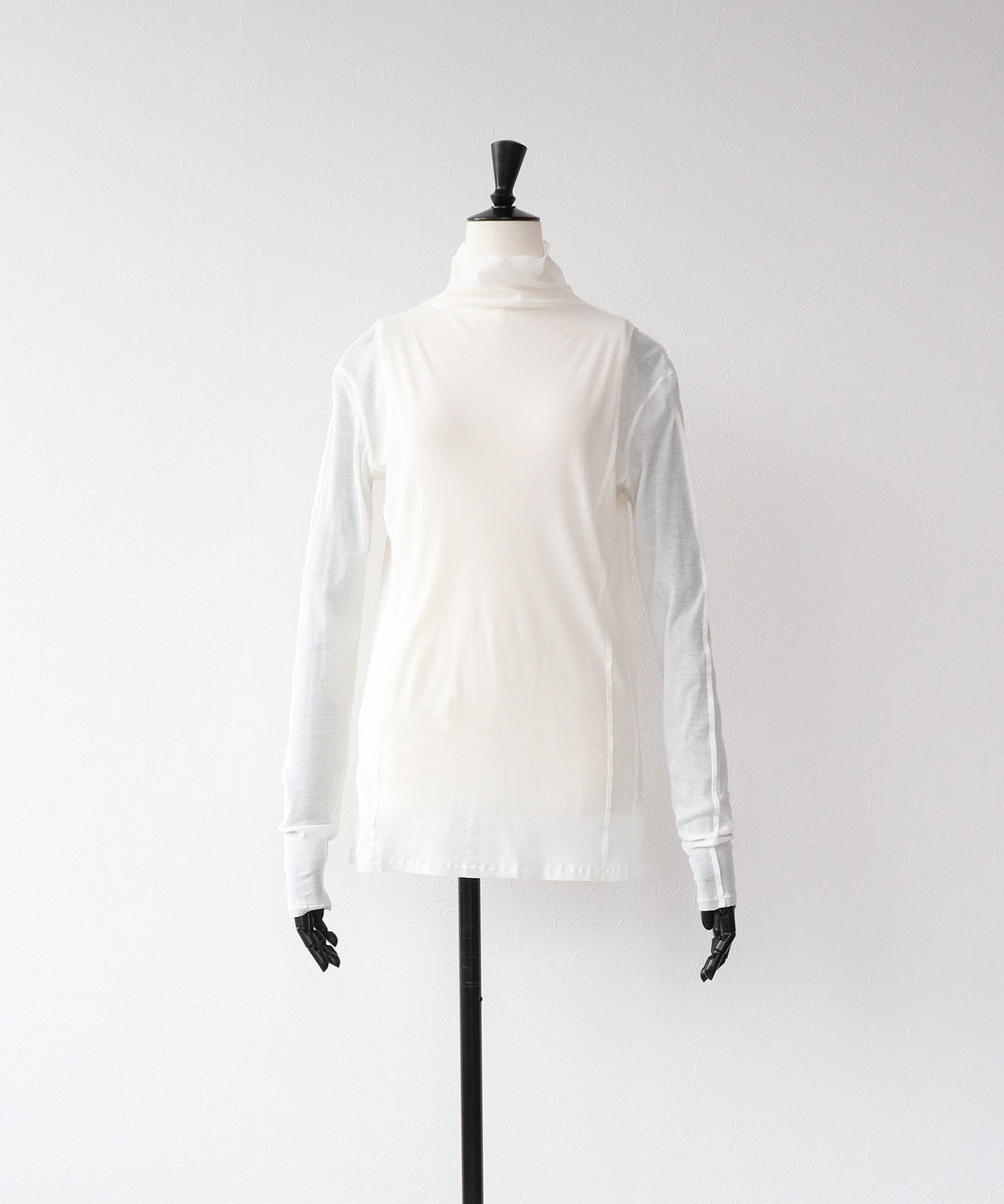 ろ*べ様 カイチ - モールスコードグラフィック シアーロンT M 2025.12 NEW IN】カットオフシアーロンT