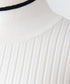 配色ラインリブニットトップス
