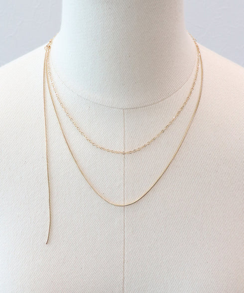 ドレープチェーン2連ネックレス