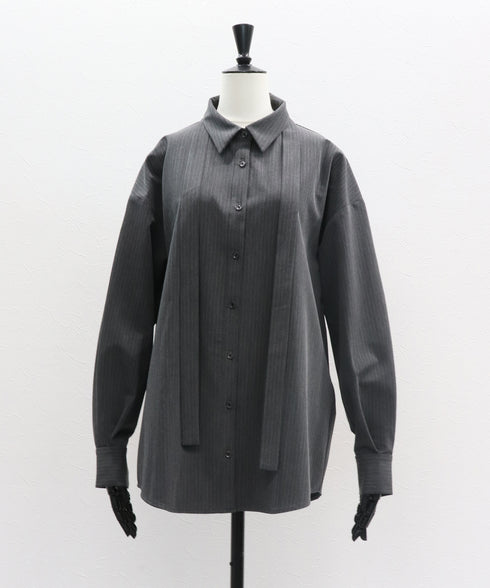 【12.8 InstaLIVE Pickup】ピンストライプ オーバーシャツ