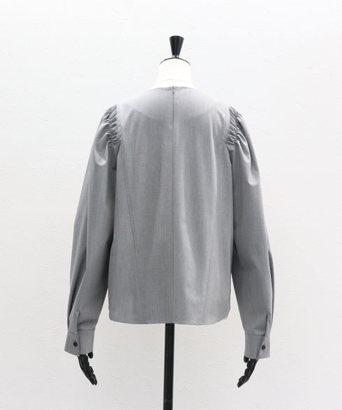 ショルダーギャザー ブラウス