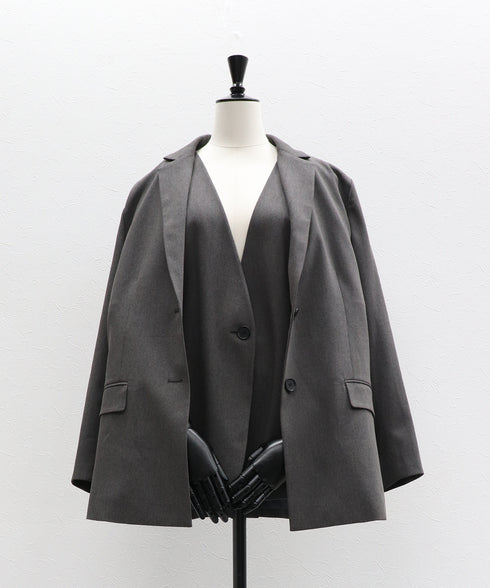 2WAY 肩掛けテーラードジャケット