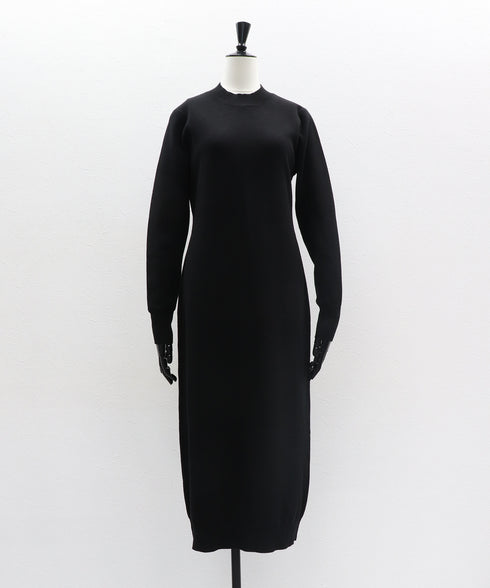 チュールシャドウニットドレス