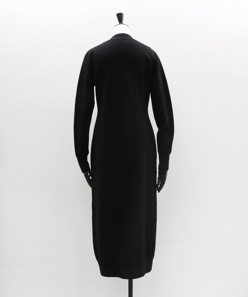 チュールシャドウニットドレス