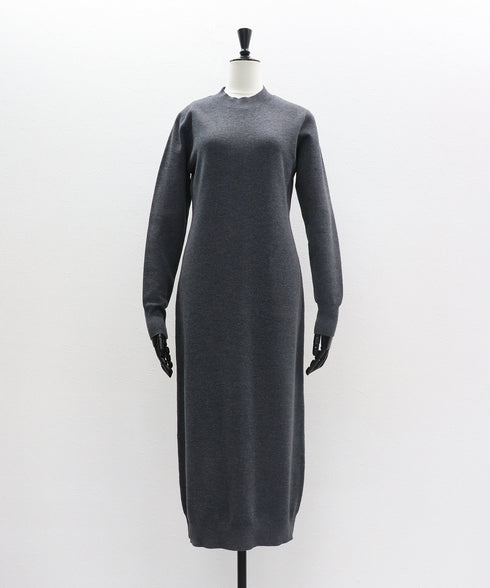 チュールシャドウニットドレス