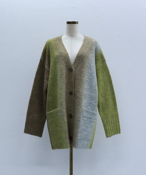 スプレープリントボリュームカーディガン