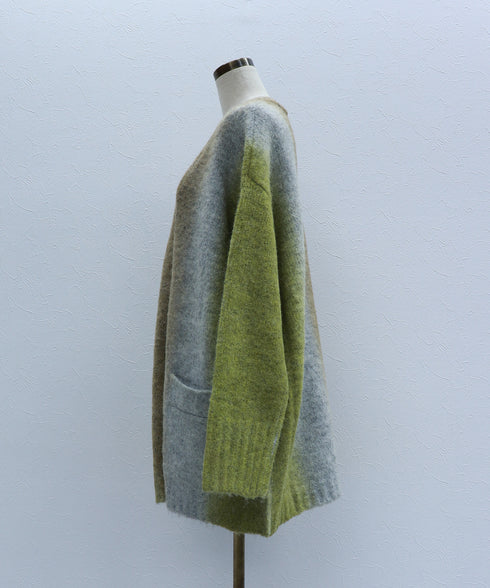 スプレープリントボリュームカーディガン