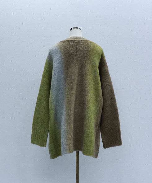 スプレープリントボリュームカーディガン