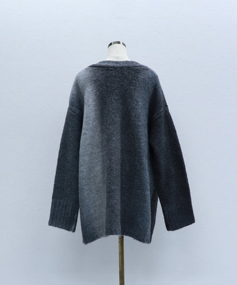 スプレープリントボリュームカーディガン