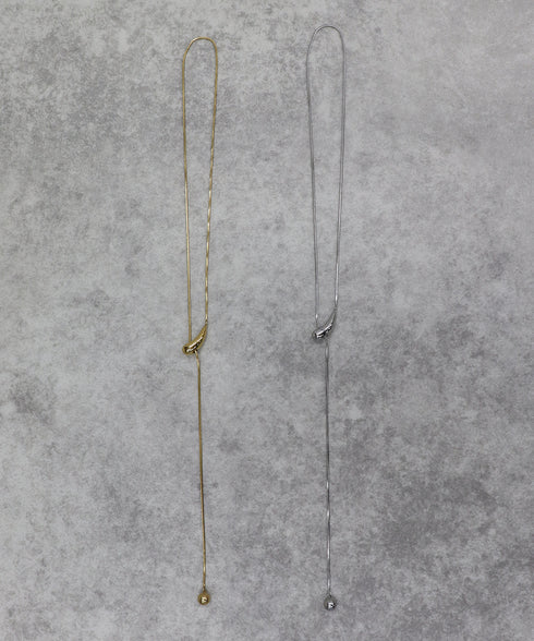 サージカルステンレスドロップラインスライドネックレス