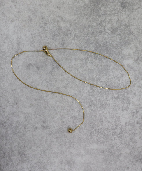 サージカルステンレスドロップラインスライドネックレス