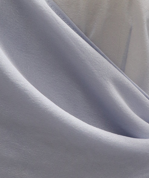 ワンショルショール付きシアーストレッチシャツ