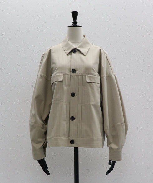 フォルムシャツジャケット(ストライプ)