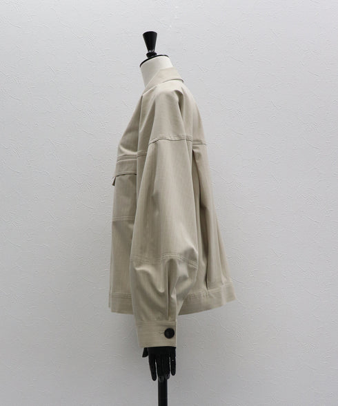 フォルムシャツジャケット(ストライプ)