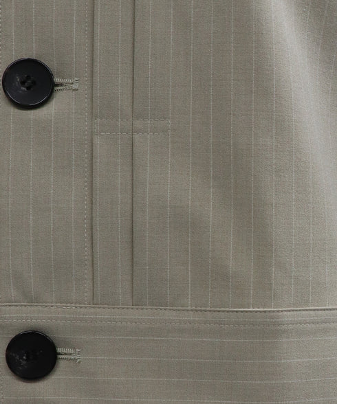 フォルムシャツジャケット(ストライプ)