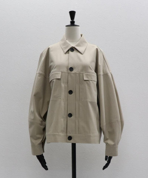 フォルムシャツジャケット(ストライプ)