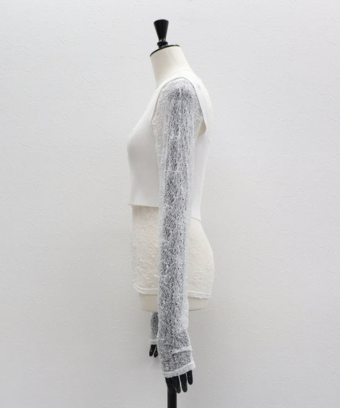 レイヤードレースニット