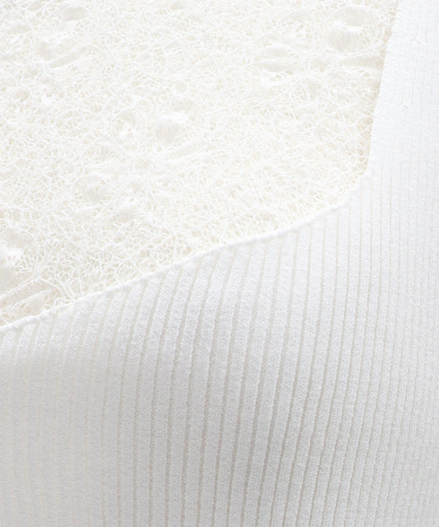 レイヤードレースニット