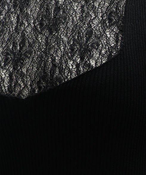 レイヤードレースニット