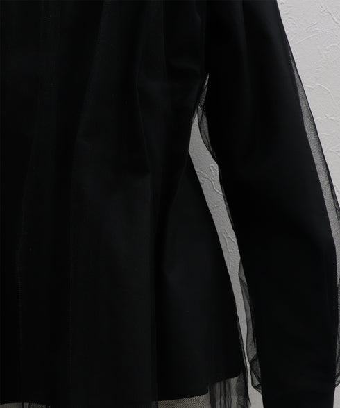 レイヤードタックブラウス