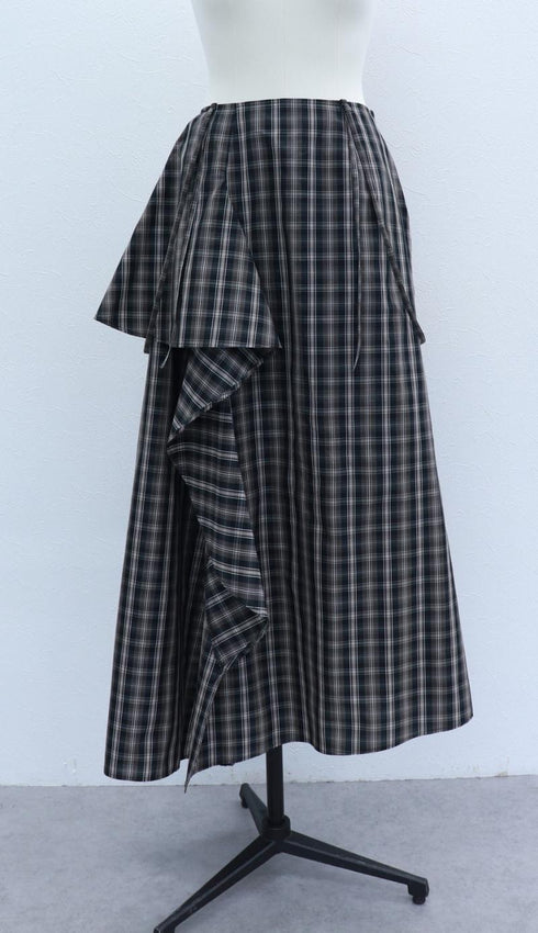 CHECKアシンメトリースカート