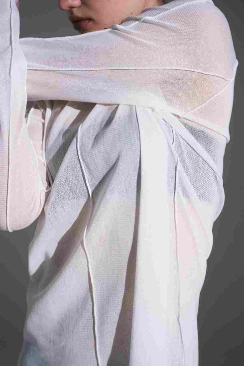 【VERSEAU DRY TULLE AIR】シアーシーム レイヤードチュールトップス