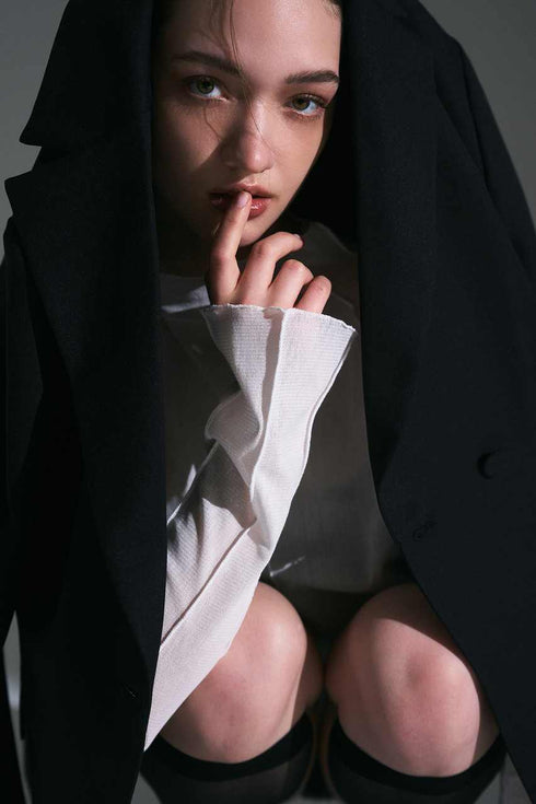 【VERSEAU DRY TULLE AIR】シアーシーム レイヤードチュールトップス