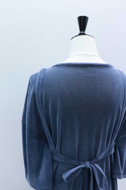 【VERSEAU BRUSHED TULLE AIR】フロッキーチュール 2WAYロングTシャツ&ブラトップセット