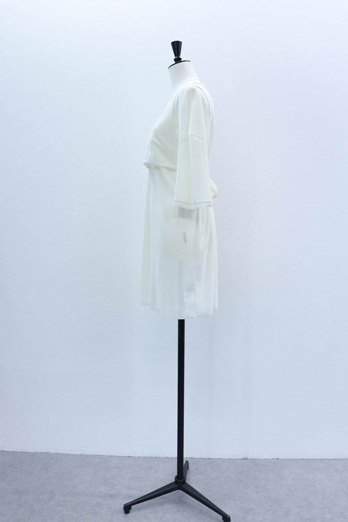 【VERSEAU BRUSHED TULLE AIR】フロッキーチュール 2WAYロングTシャツ&ブラトップセット