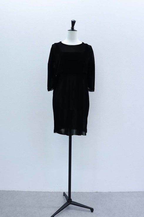 【VERSEAU BRUSHED TULLE AIR】フロッキーチュール 2WAYロングTシャツ&ブラトップセット