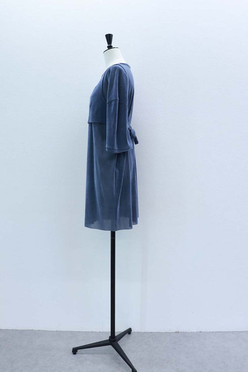 【VERSEAU BRUSHED TULLE AIR】フロッキーチュール 2WAYロングTシャツ&ブラトップセット
