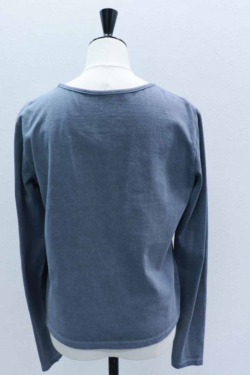【VERSEAU FADE TEXTURE】アシンメトリーラップ シームレススリーブT