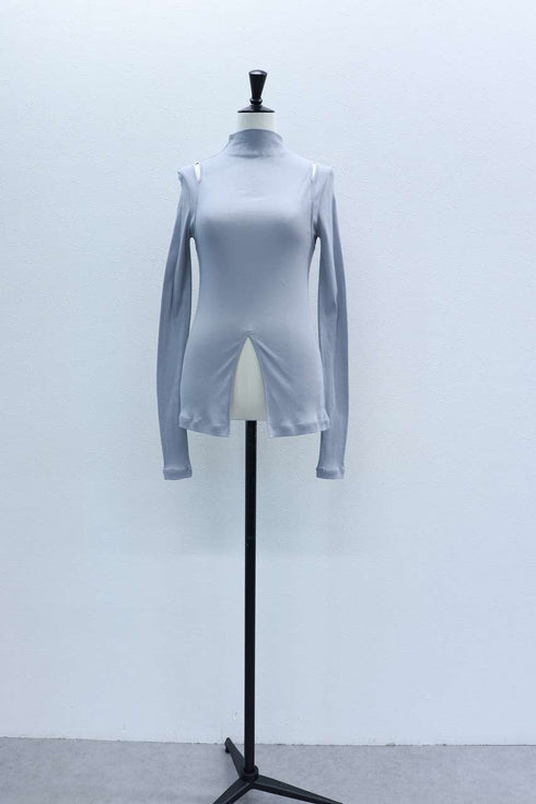 【VERSEAU SOFT COTTON RIB】アメリカンスリーブ スラッシュリブトップス
