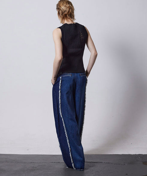 ライトオンスフリンジコクーンデニム