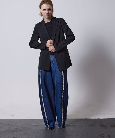 ライトオンスフリンジコクーンデニム