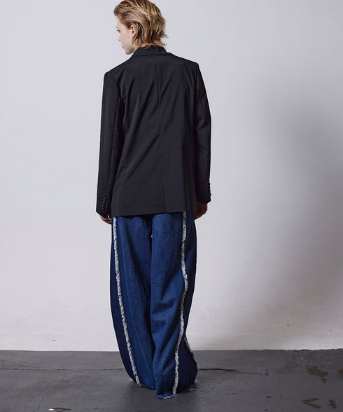 ライトオンスフリンジコクーンデニム