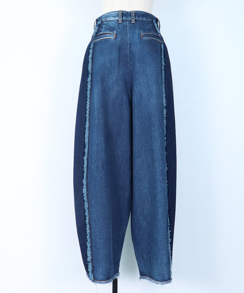 ライトオンスフリンジコクーンデニム