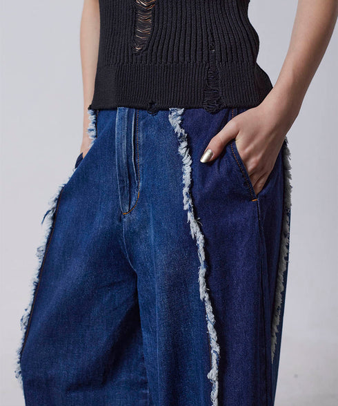 ライトオンスフリンジコクーンデニム