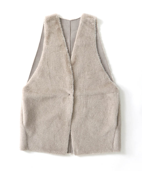 エコラクーンファーショートジレ